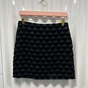 cupcakes & cashmere Black Heart Mini Skirt